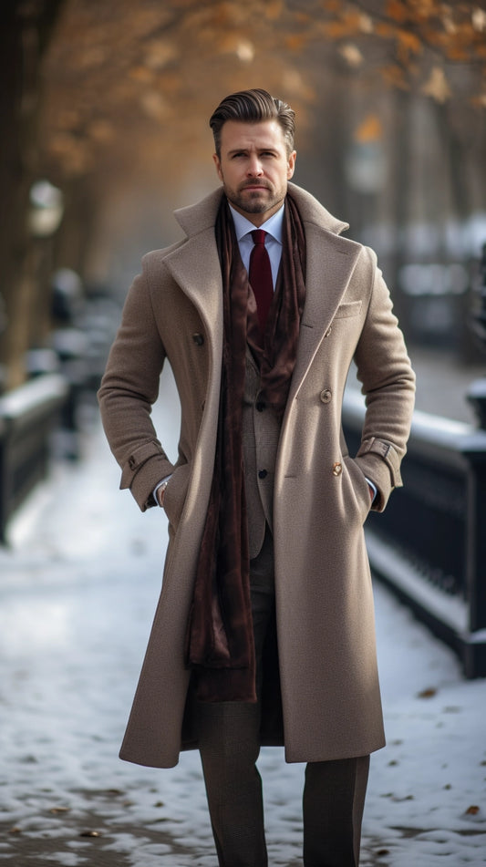 stylish man in winter